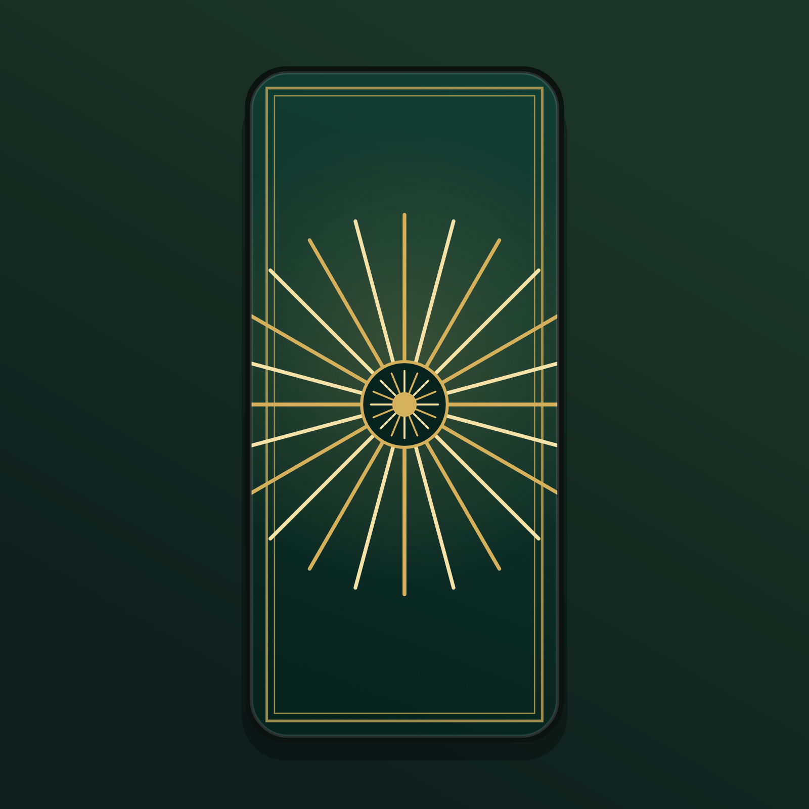 Art Deco Gatsby Gold Wallpapers — 12 1920s Gold Fan & Chevron Lock Screens (iPhone + Android)