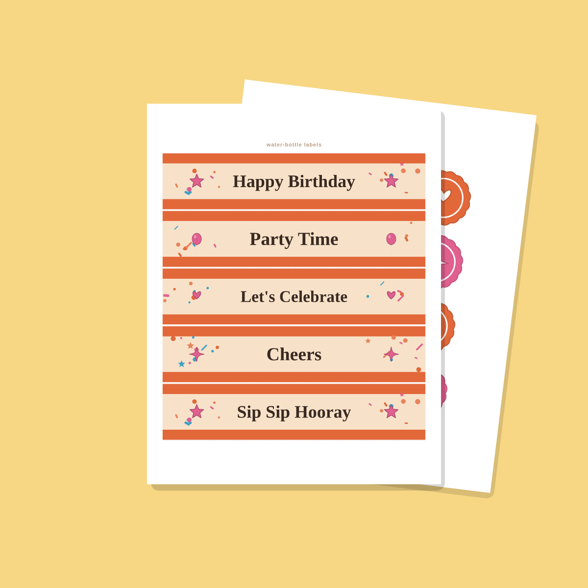 Birthday Party Printables Set — Cupcake Toppers, Favor Tags, Labels & Welcome Sign (Printable PDF + SVG) preview 4