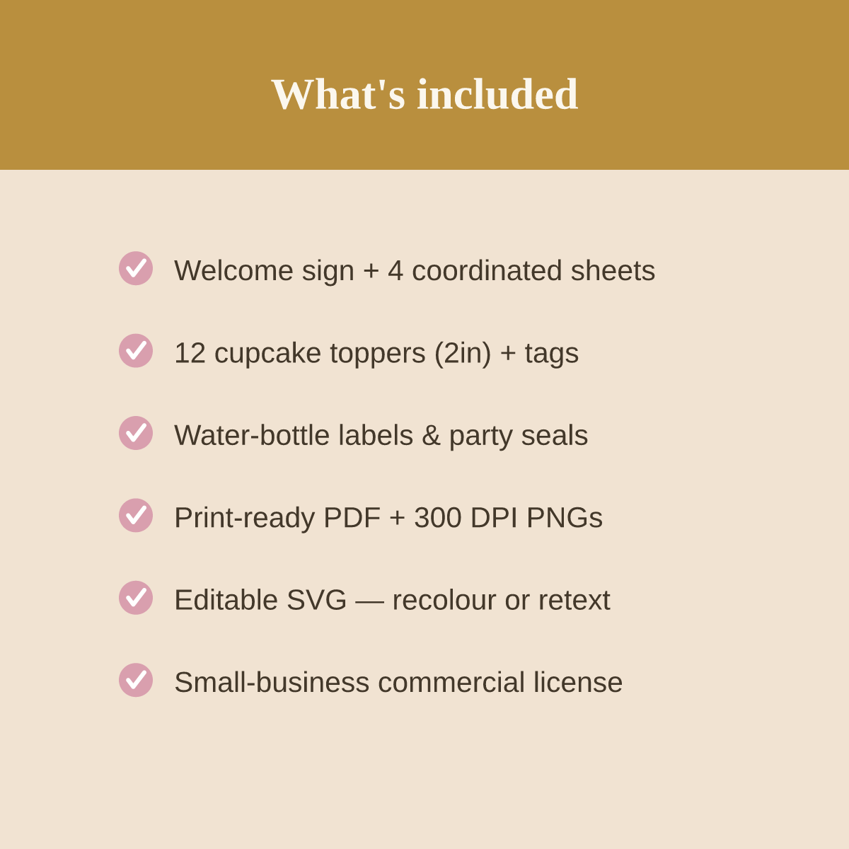 Bridal Shower Printables Set — Cupcake Toppers, Favor Tags, Labels & Welcome Sign (Printable PDF + SVG) preview 5