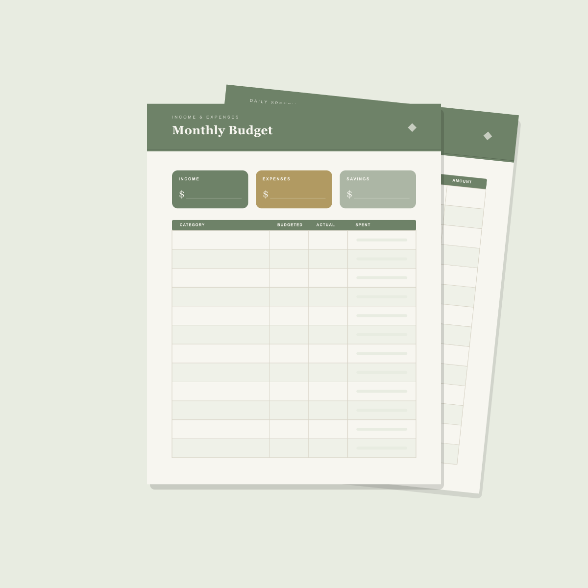 Budget & Finance Planner — 10 Printable Pages (A4 + US Letter PDF + SVG) preview 2