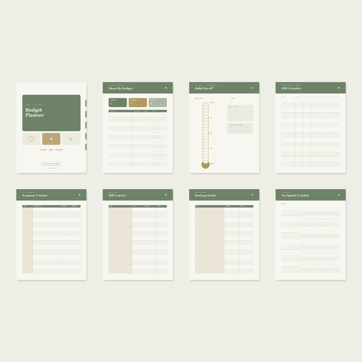 Budget & Finance Planner — 10 Printable Pages (A4 + US Letter PDF + SVG) preview 3