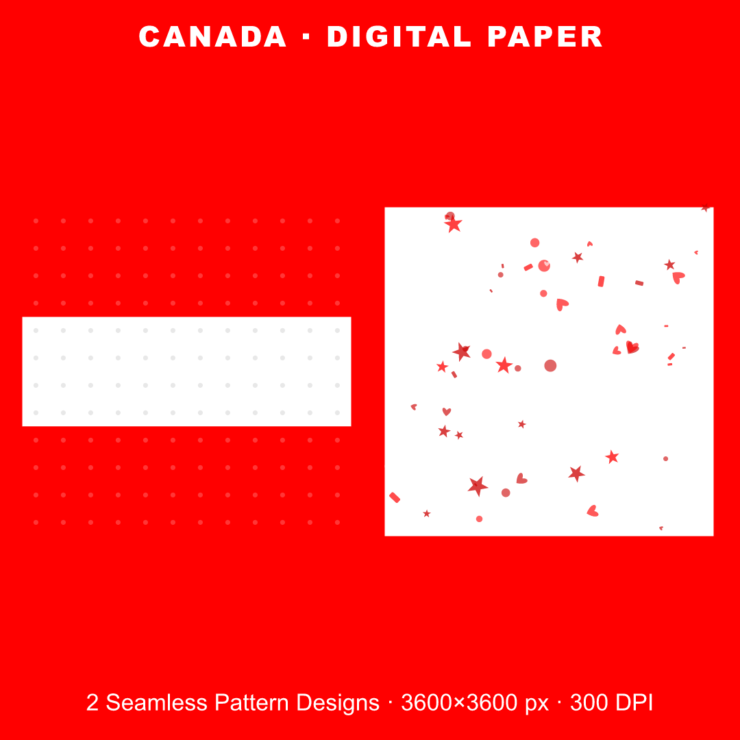 Canada Football Fan Pack — Stickers, Digital Paper, Poster & Coloring Page preview 3