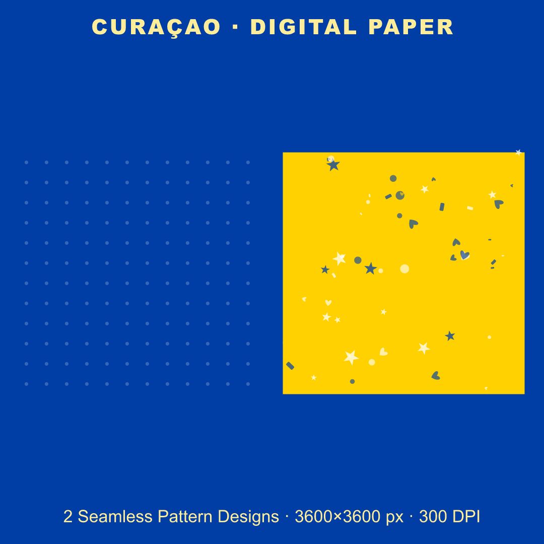 Curaçao Football Fan Pack — Stickers, Digital Paper, Poster & Coloring Page preview 3