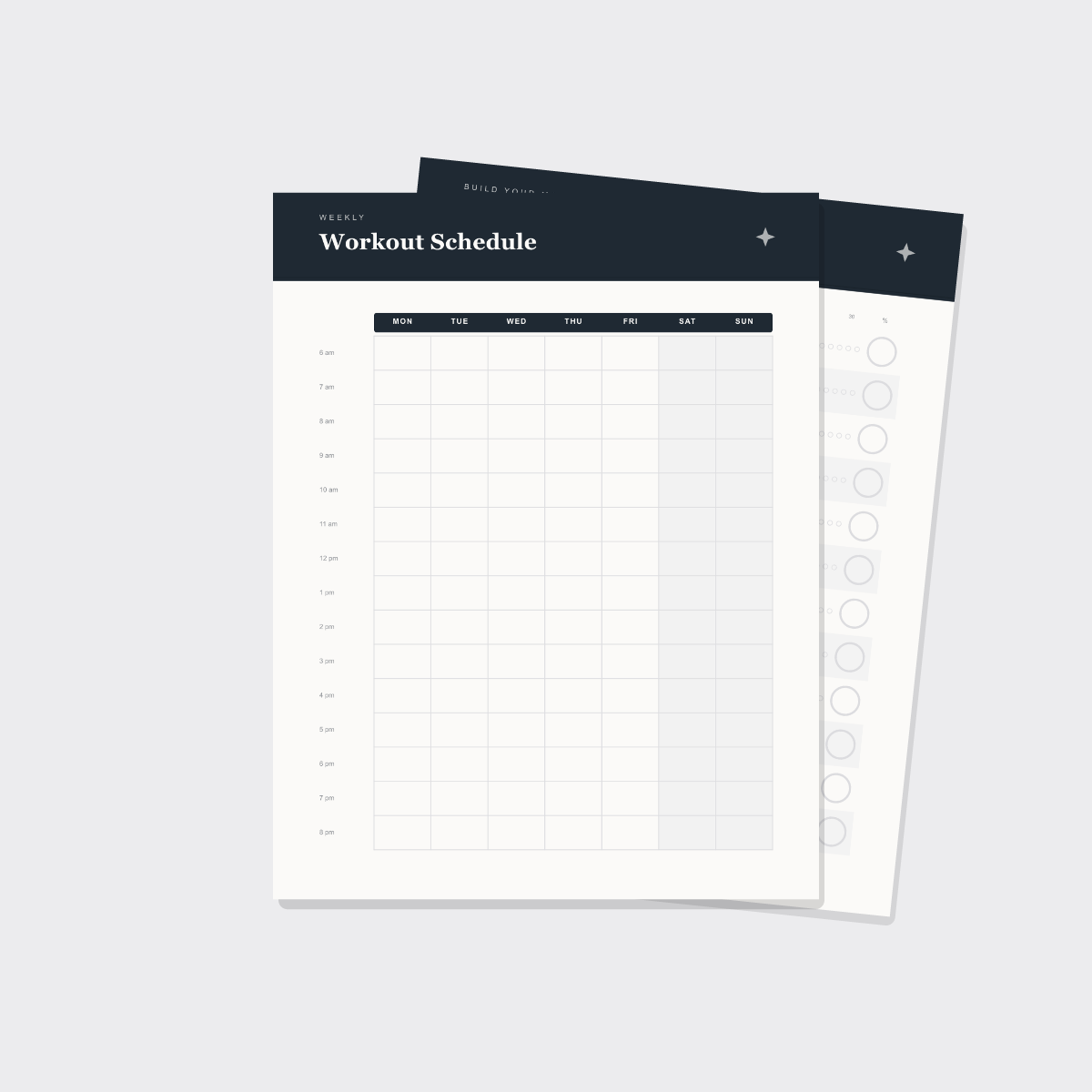 Fitness & Workout Planner — 10 Printable Pages (A4 + US Letter PDF + SVG) preview 2