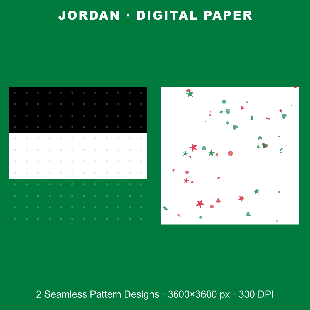 Jordan Football Fan Pack — Stickers, Digital Paper, Poster & Coloring Page preview 3