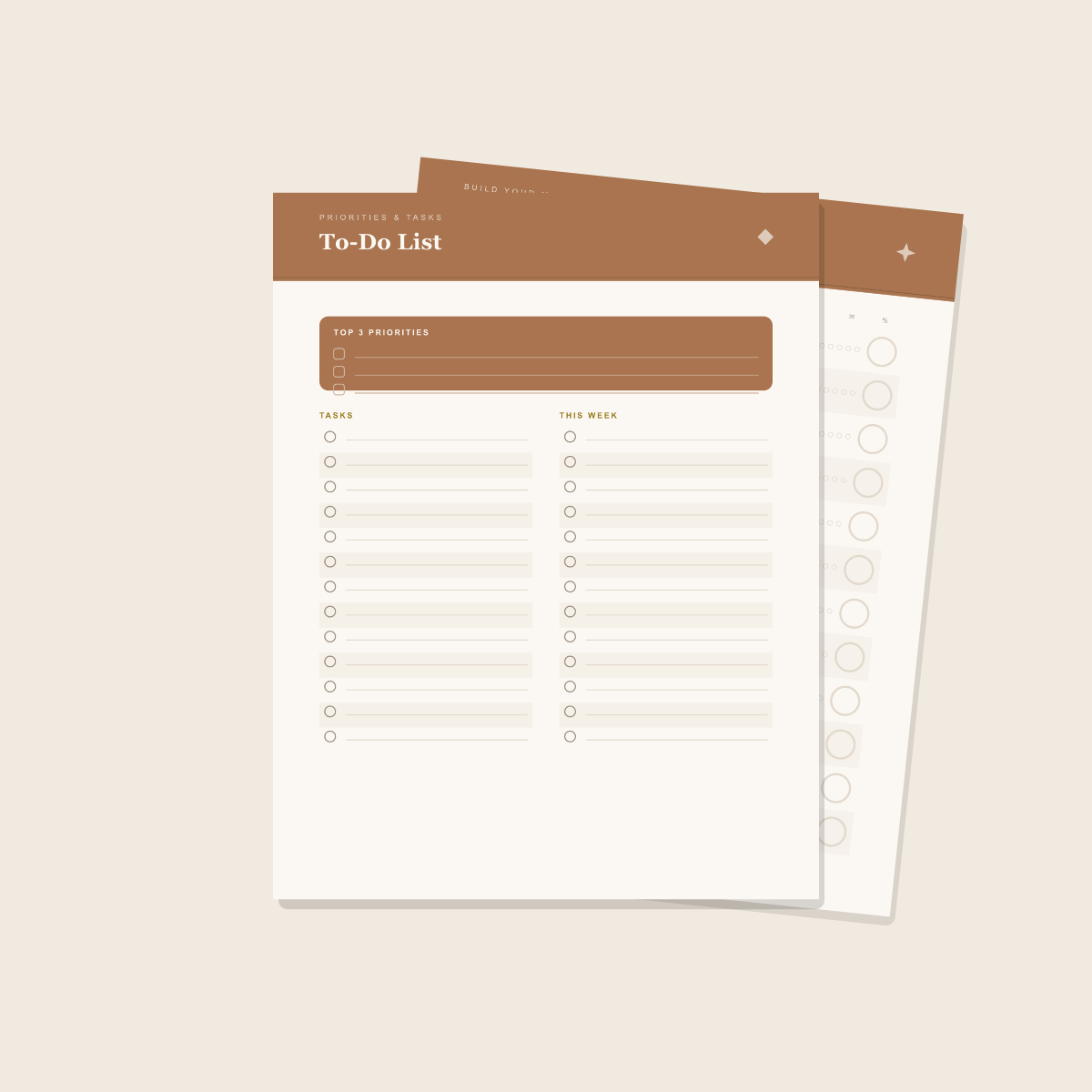 Minimalist Undated Daily Planner — 10 Printable Pages (Daily, Weekly, Monthly + Trackers · A4 + US Letter PDF + SVG) preview 4