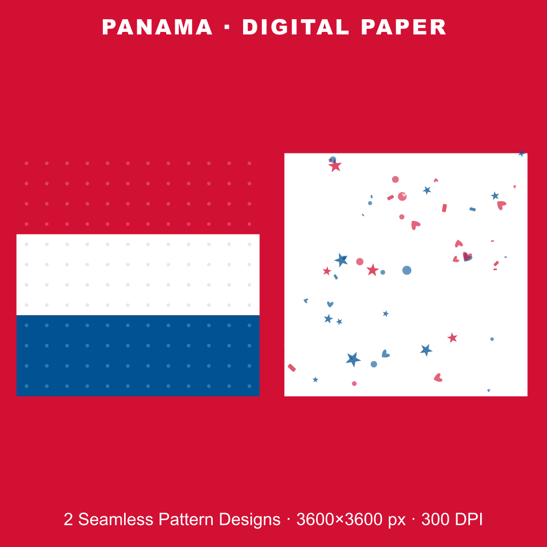 Panama Football Fan Pack — Stickers, Digital Paper, Poster & Coloring Page preview 3