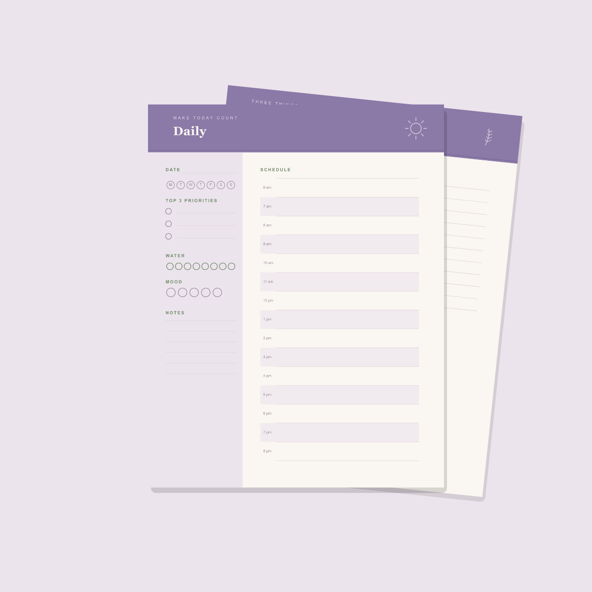 Self-Care & Wellness Planner — 10 Printable Pages (A4 + US Letter PDF + SVG) preview 2