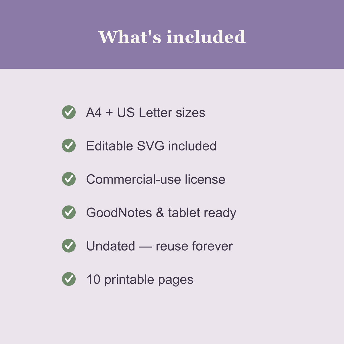 Self-Care & Wellness Planner — 10 Printable Pages (A4 + US Letter PDF + SVG) preview 5