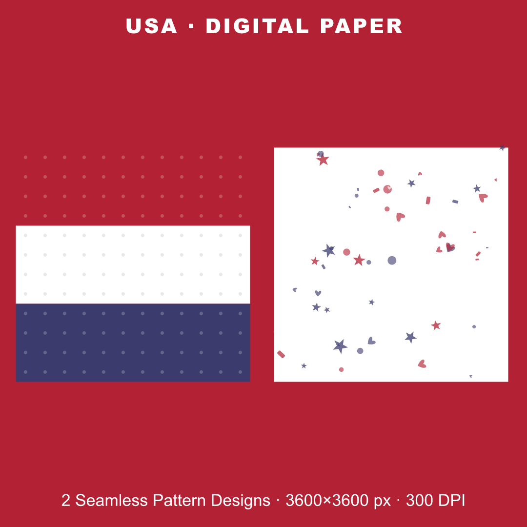 USA Football Fan Pack — Stickers, Digital Paper, Poster & Coloring Page preview 3